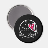 Aimant J'aime mon Ange (Recto/Verso)