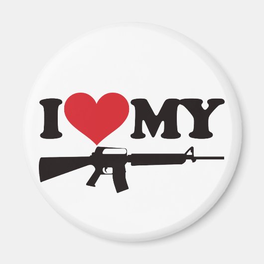 Aimant J'aime mon AR15 (Devant)