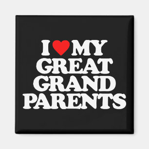 AIMANT J'AIME MON ARRIÈRE-GRANDS-PARENTS