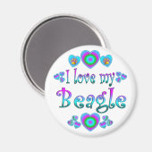 Aimant J'aime mon Beagle (Recto/Verso)