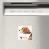 Aimant J'aime mon Beagle (In Situ (Lave-vaisselle))