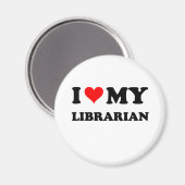 Aimant J'aime mon bibliothécaire (Recto/Verso)