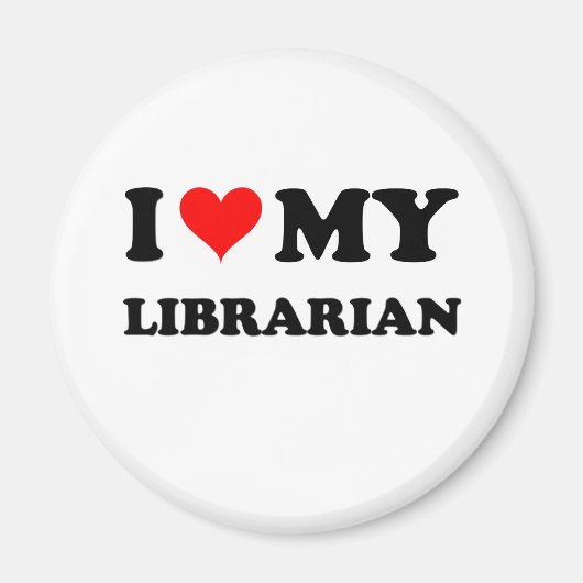 Aimant J'aime mon bibliothécaire (Devant)