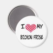 AIMANT J'AIME MON BICHON FRISE (Recto/Verso)