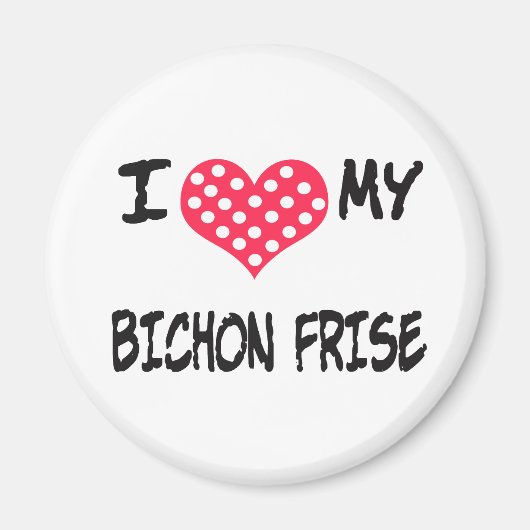 AIMANT J'AIME MON BICHON FRISE (Devant)