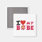 Aimant J'aime mon bobe (Recto/Verso)