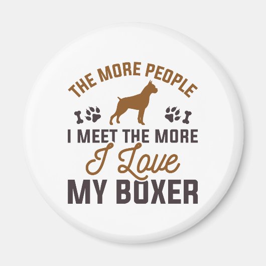 Aimant J'Aime Mon Boxer (Devant)