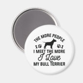 Aimant J'aime mon Bull Terrier (Recto/Verso)