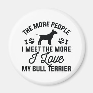 Aimant J'aime mon Bull Terrier