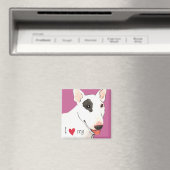 Aimant J'aime mon Bull Terrier (In Situ (Lave-vaisselle))