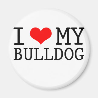Aimant J'Aime Mon Bulldog