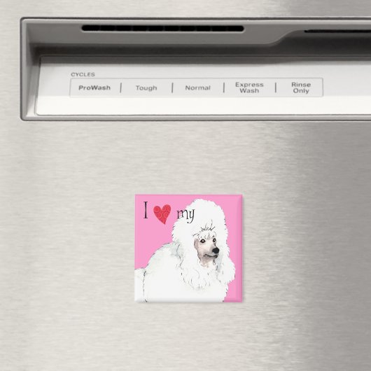 Aimant J'aime mon caniche (In Situ (Lave-vaisselle))