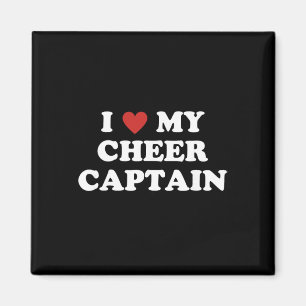 Aimant J'aime mon capitaine de cheerleading, maman et pap