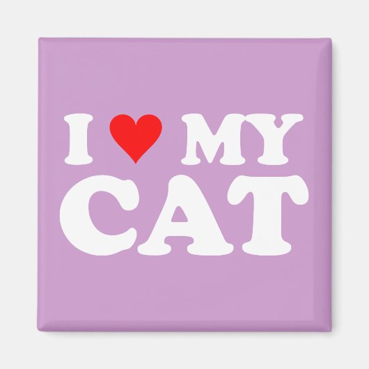 Aimant J'aime mon chat (Devant)