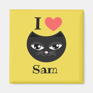 Aimant J'aime mon chat