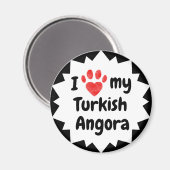 Aimant J'Aime Mon Chat Angora Turc (Recto/Verso)