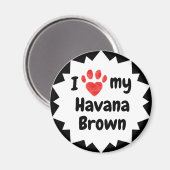 Aimant J'Aime Mon Chat Brown Havana (Recto/Verso)