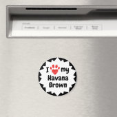 Aimant J'Aime Mon Chat Brown Havana (In Situ (Lave-vaisselle))