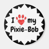 Aimant J'Aime Mon Chat Pixie-Bob (Devant)