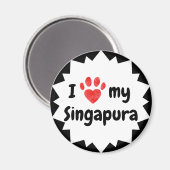 Aimant J'Aime Mon Chat Singapura (Recto/Verso)