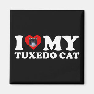 Aimant J'Aime Mon Chat Tuxedo