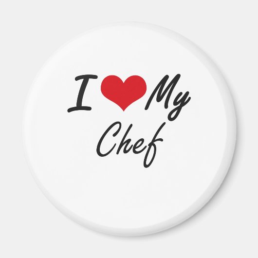 Aimant J'aime mon chef (Devant)