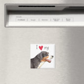 Aimant J'aime mon chien de montagne suisse (In Situ (Lave-vaisselle))