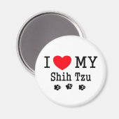 Aimant J'Aime Mon Chih Tzu ! (Recto/Verso)