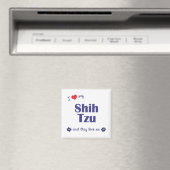 Aimant J'Aime Mon Chih Tzu (Chiens Multiples) (In Situ (Lave-vaisselle))