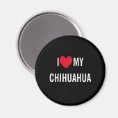 Aimant J'Aime Mon Chihuahua (Recto/Verso)