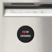 Aimant J'Aime Mon Chihuahua (In Situ (Lave-vaisselle))