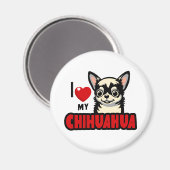 Aimant J'Aime Mon Chihuahua (Recto/Verso)