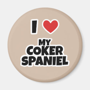 Aimant J'aime mon Coker Spaniel