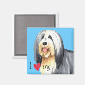 Aimant J'aime mon collie barrée (Recto/Verso)