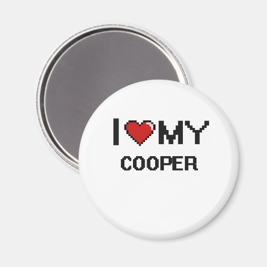 Aimant J'aime mon Cooper (Recto/Verso)