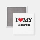 Aimant J'aime mon Cooper (Recto/Verso)