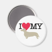 Aimant J'Aime Mon Dachshund ! (Recto/Verso)