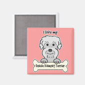 Aimant J'Aime Mon Dandie Dinmont Terrier (Recto/Verso)