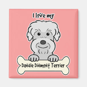 Aimant J'aime mon Dandie Dinmont Terrier