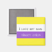 Aimant J'aime mon enfant non-binaire (Recto/Verso)