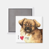 Aimant J'aime mon espagnol tibétain (Recto/Verso)