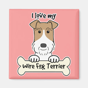 Aimant J'Aime Mon Fil Fox Terrier
