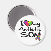 Aimant J'Aime Mon Fils Autiste (Recto/Verso)