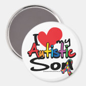 Aimant J'Aime Mon Fils Autiste (Recto/Verso)