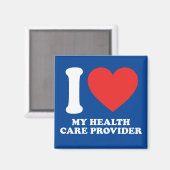 Aimant J'aime mon fournisseur de soins de santé (Recto/Verso)