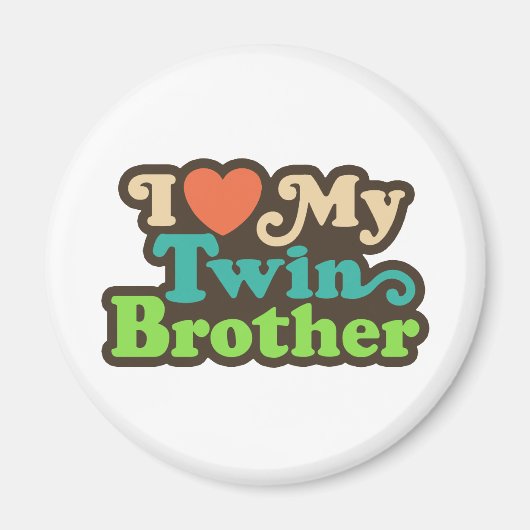 Aimant J'Aime Mon Frère Twin (Devant)