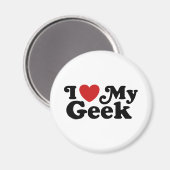 Aimant J'aime mon Geek (Recto/Verso)