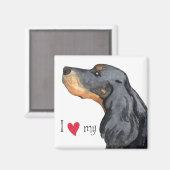 Aimant J'aime mon Gordon Setter (Recto/Verso)