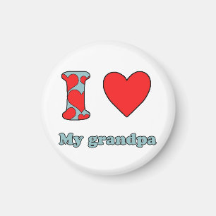 Aimant J'aime mon grand-père