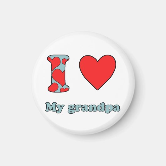 Aimant J'aime mon grand-père (Devant)